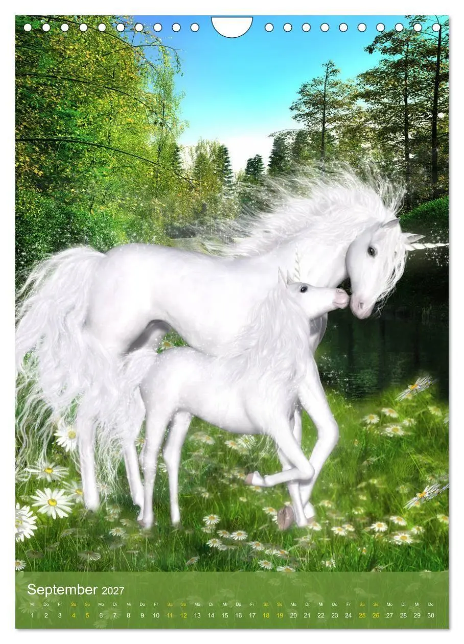 Bild: 9783569720121 | Zauberhaft liebe Einhörner - Kalender (Wandkalender 2027 DIN A4...