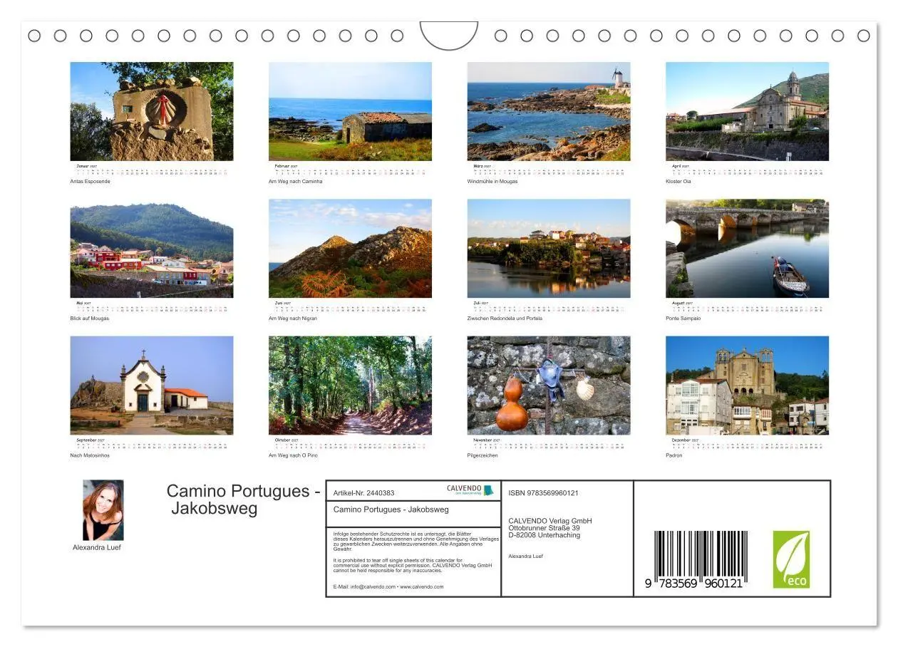 Bild: 9783569960121 | Camino Portugues - Jakobsweg (Wandkalender 2027 DIN A4 quer),...
