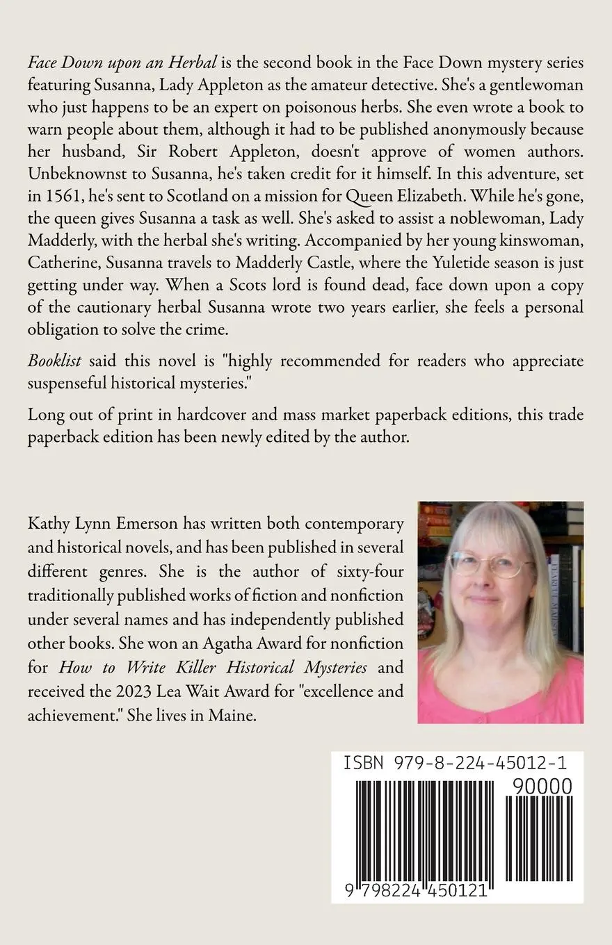 Rückseite: 9798224450121 | Face Down upon an Herbal | Kathy Lynn Emerson | Taschenbuch | Englisch