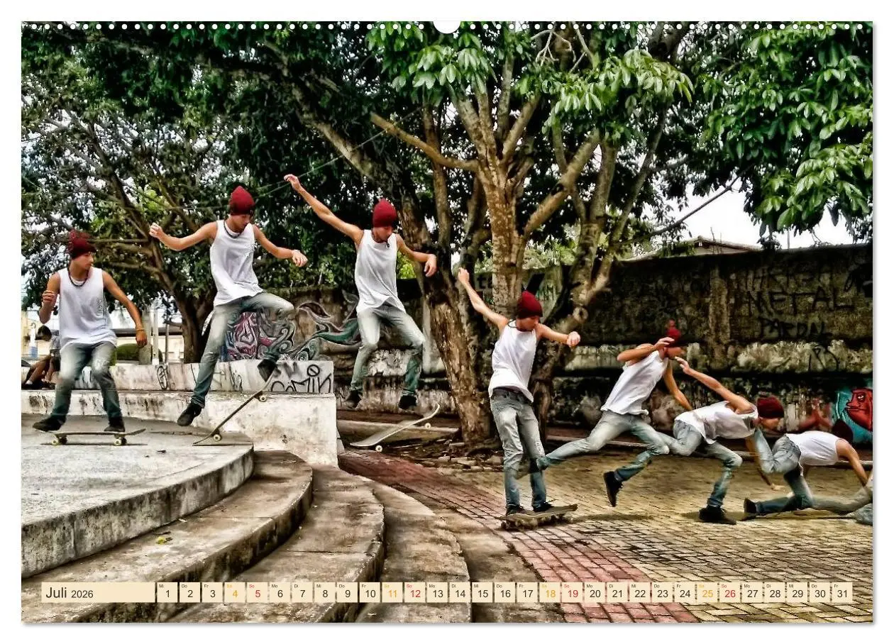Bild: 9783457910221 | Skateboarding, so cool (Wandkalender 2026 DIN A2 quer), CALVENDO...
