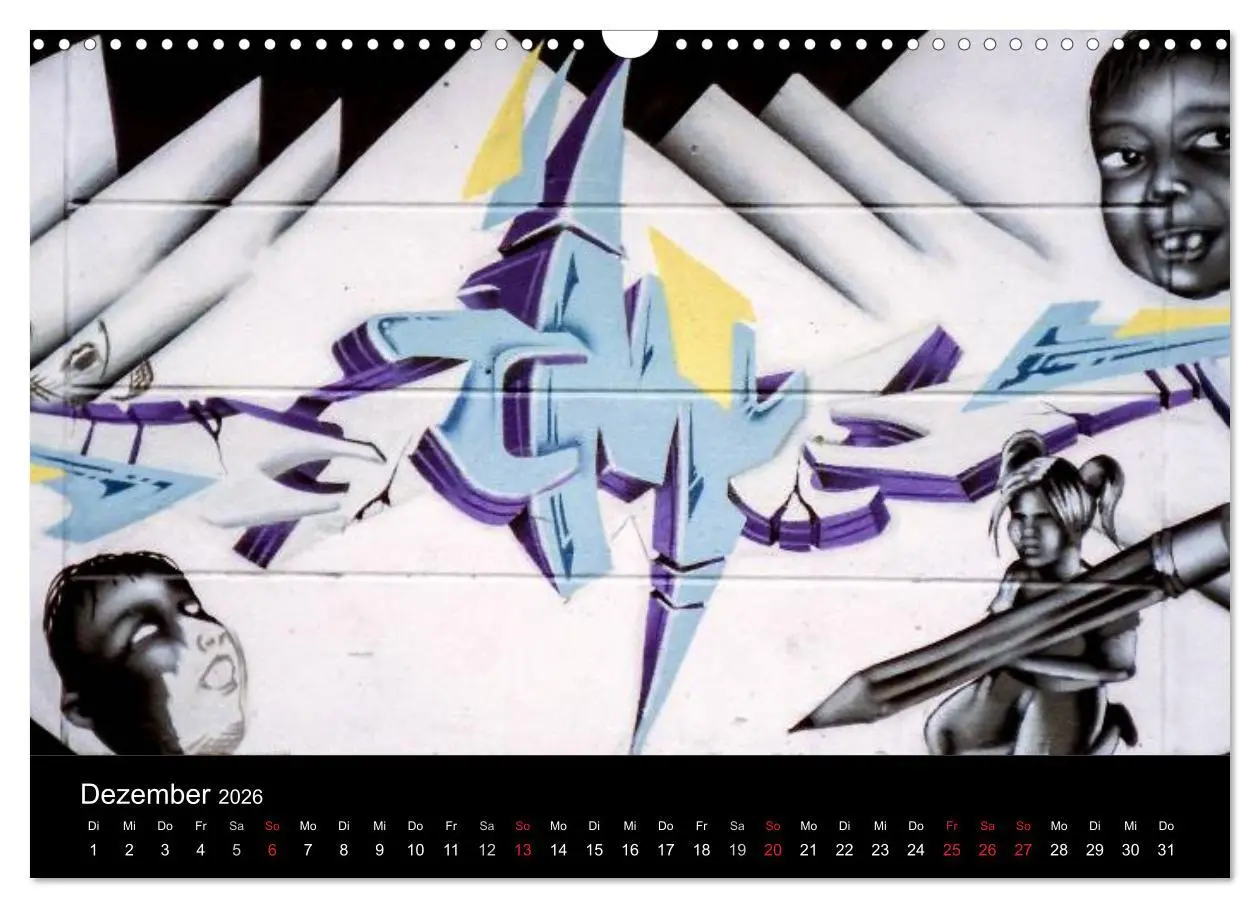Bild: 9783516170221 | Graffiti - Kunst aus der Dose (Wandkalender 2026 DIN A3 quer),...