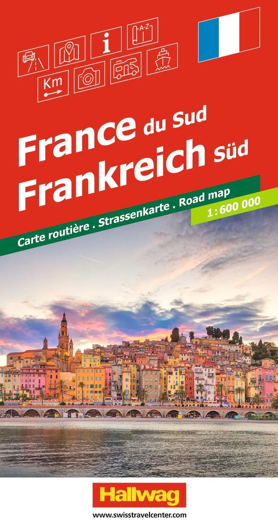 Cover: 9783828330221 | Hallwag Strassenkarte Frankreich Süd 1:600.000 | (Land-)Karte | 2025