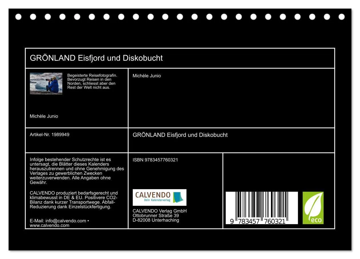 Bild: 9783457760321 | GRÖNLAND Eisfjord und Diskobucht (Tischkalender 2026 DIN A5 quer),...