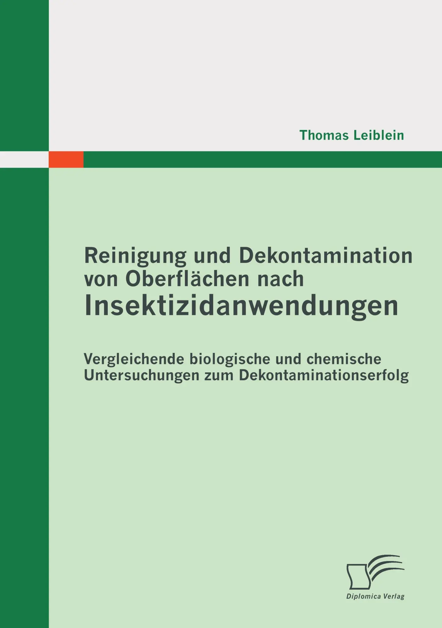 Cover: 9783842870321 | Reinigung und Dekontamination von Oberflächen nach...