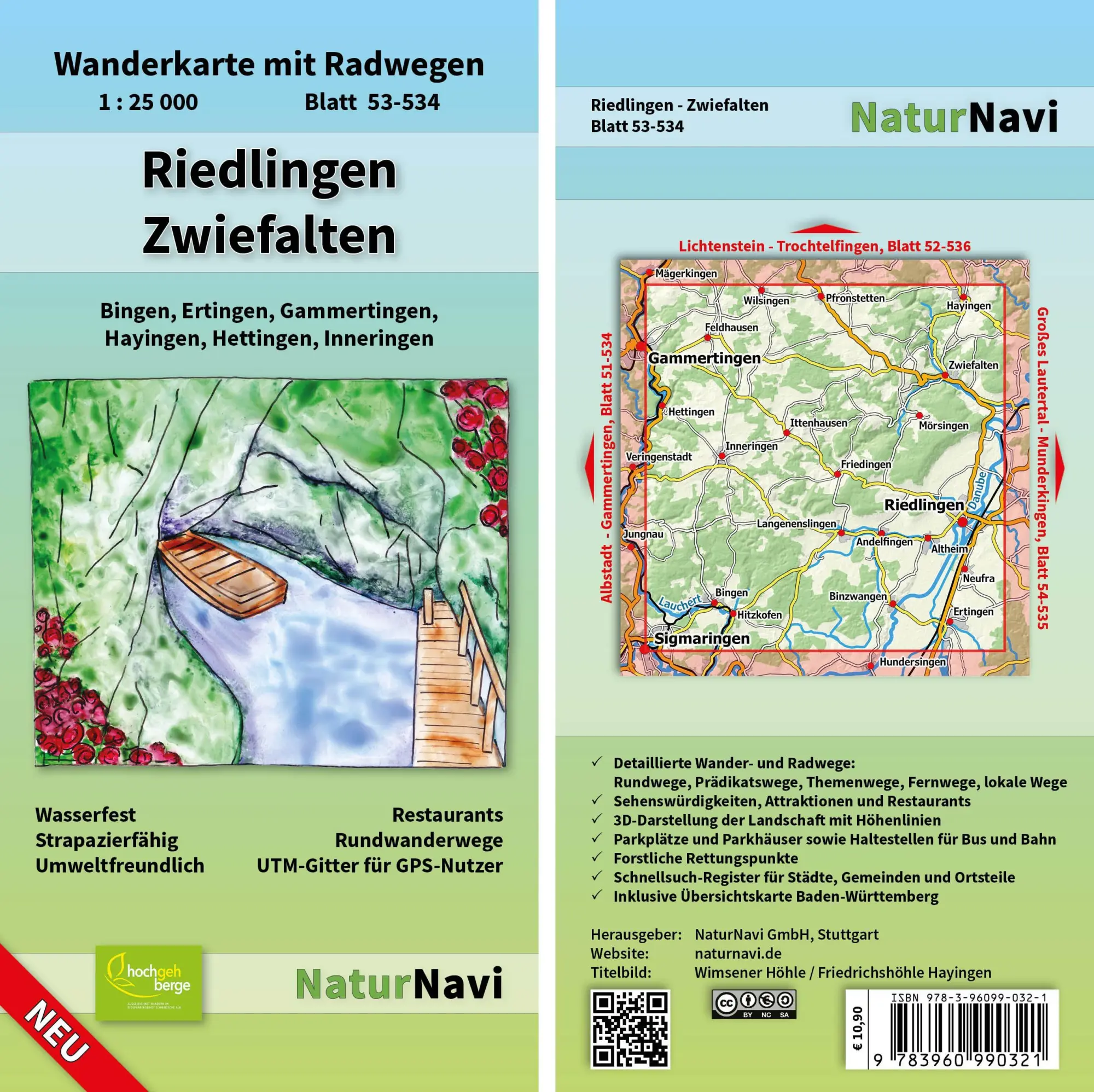 Cover: 9783960990321 | Riedlingen - Zwiefalten | NaturNavi | (Land-)Karte | 1 S. | Deutsch