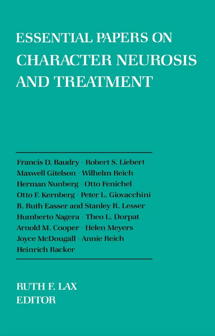Cover: 9780814750421 | Essential Papers on Character Neurosis &amp; Treatment | Ruth Lax | Buch