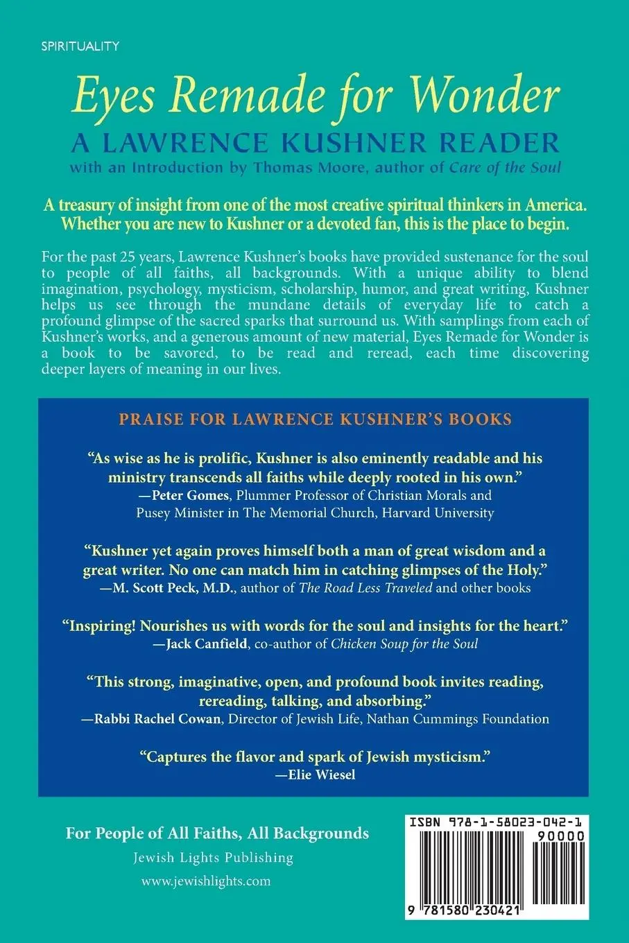 Rückseite: 9781580230421 | Eyes Remade for Wonder | A Lawrence Kushner Reader | Kushner | Buch