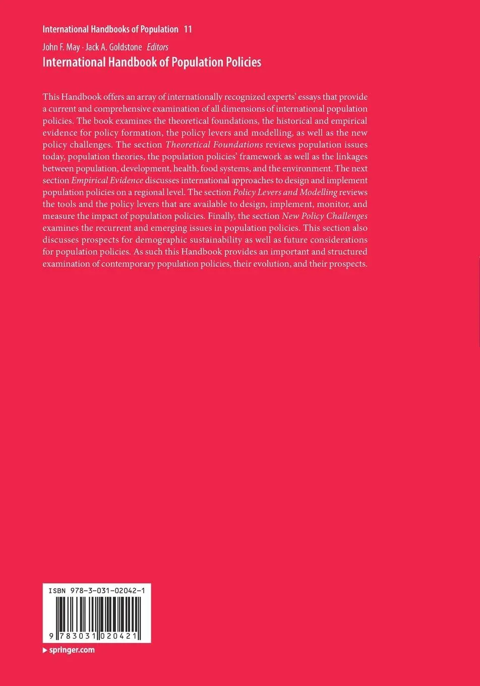 Rückseite: 9783031020421 | International Handbook of Population Policies | John F. May (u. a.)