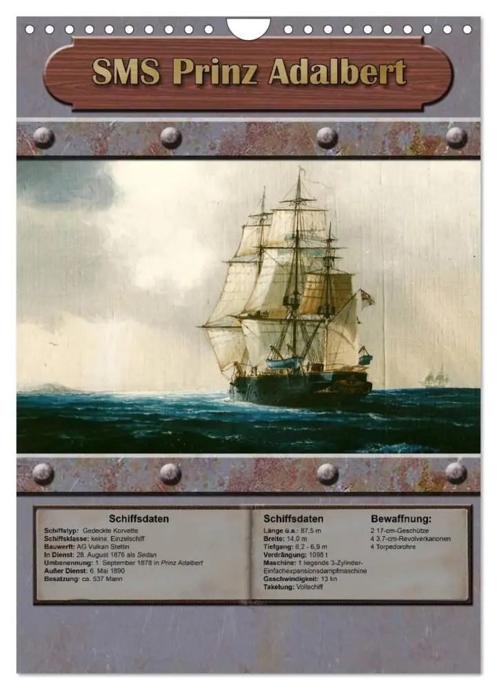 Bild: 9783457060421 | Die kaiserliche Marine 1871 - 1918 (Wandkalender 2025 DIN A4 hoch),...