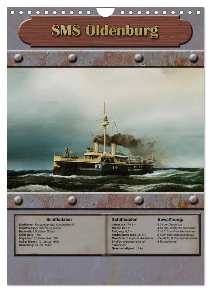 Bild: 9783457060421 | Die kaiserliche Marine 1871 - 1918 (Wandkalender 2025 DIN A4 hoch),...