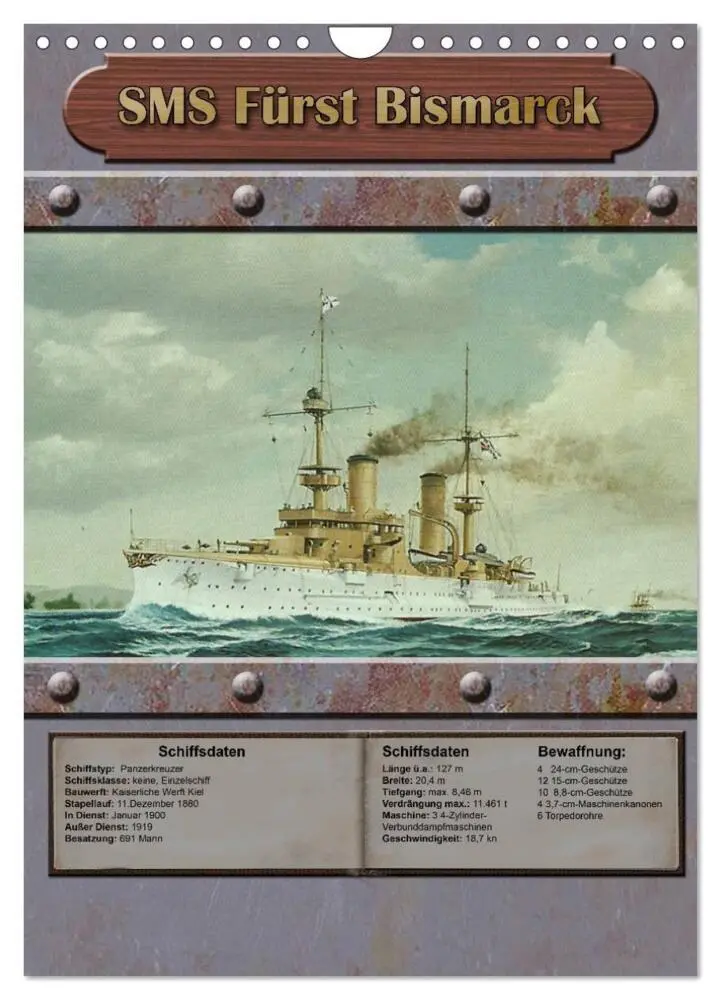 Bild: 9783457060421 | Die kaiserliche Marine 1871 - 1918 (Wandkalender 2025 DIN A4 hoch),...