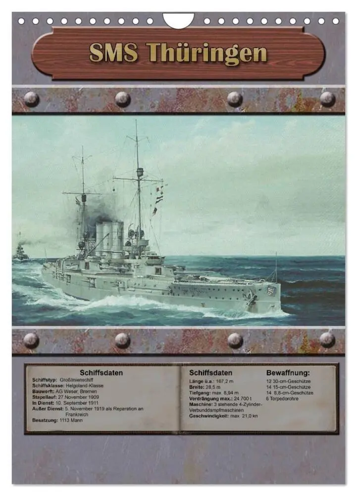 Bild: 9783457060421 | Die kaiserliche Marine 1871 - 1918 (Wandkalender 2025 DIN A4 hoch),...
