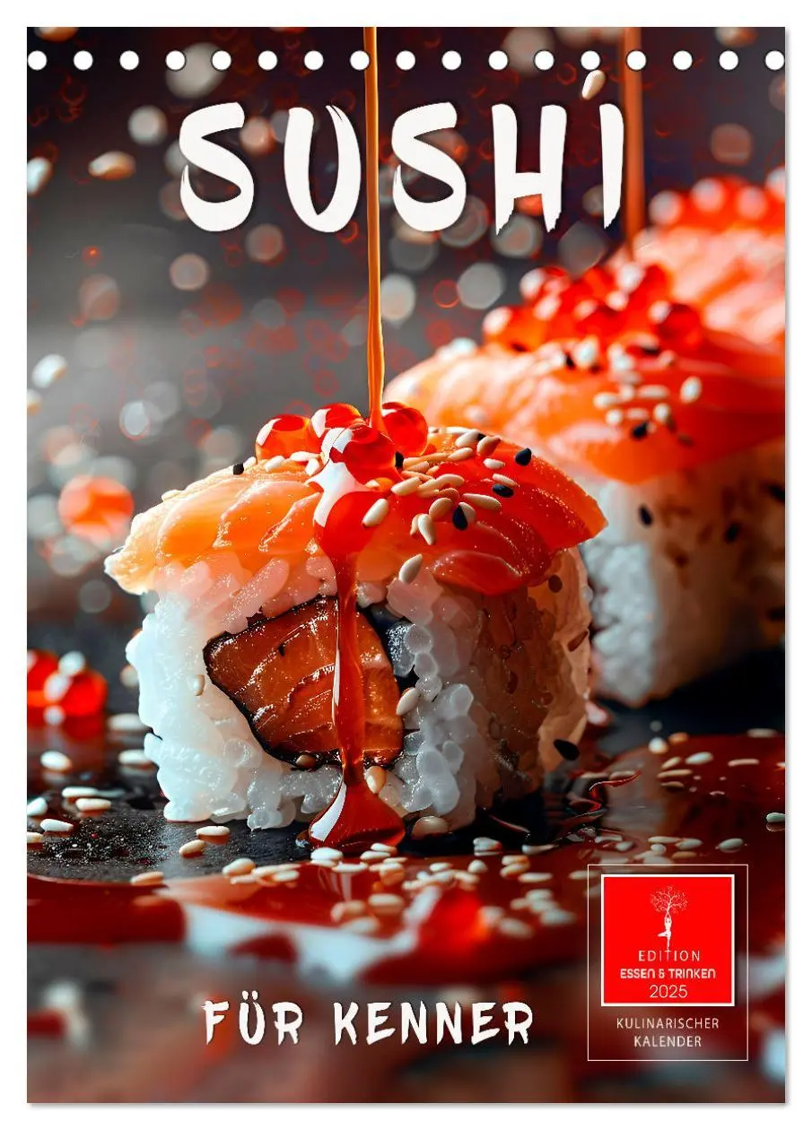 Cover: 9783457200421 | Sushi für Kenner (Tischkalender 2025 DIN A5 hoch), CALVENDO...