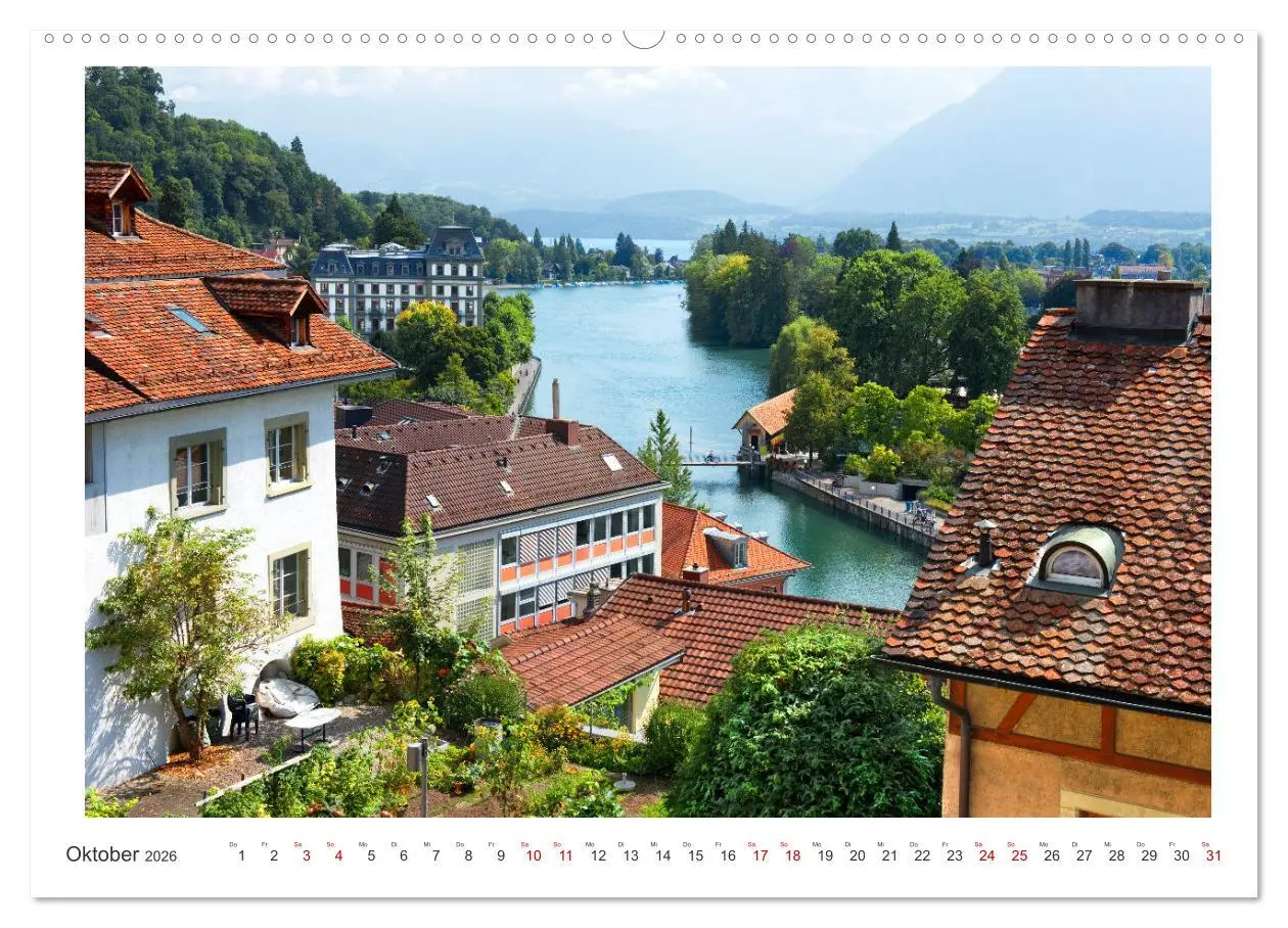 Bild: 9783457370421 | Malerisches Thun (Wandkalender 2026 DIN A2 quer), CALVENDO...