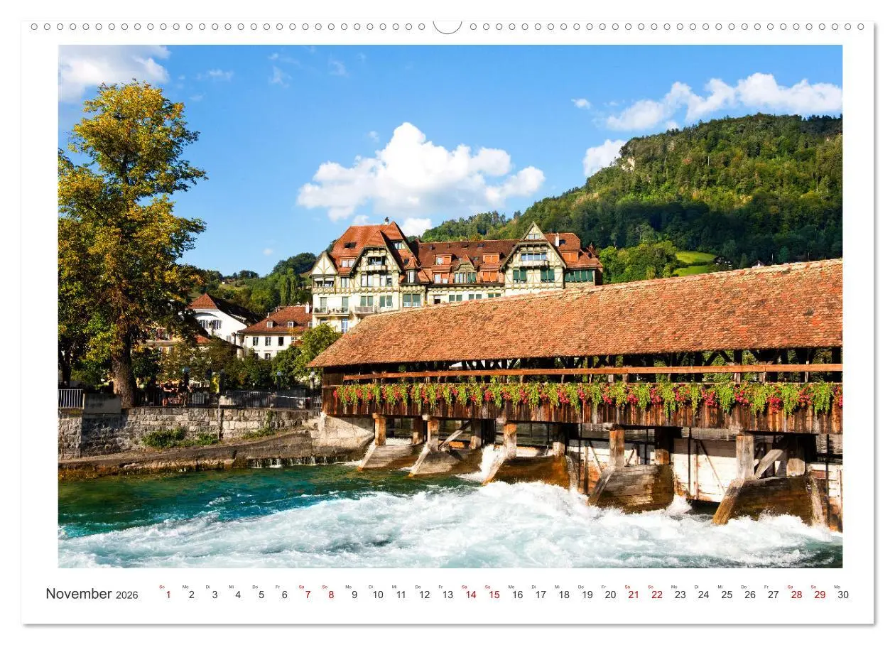 Bild: 9783457370421 | Malerisches Thun (Wandkalender 2026 DIN A2 quer), CALVENDO...