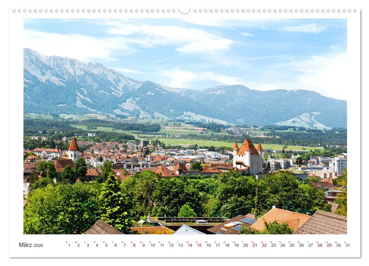 Bild: 9783457370421 | Malerisches Thun (Wandkalender 2026 DIN A2 quer), CALVENDO...