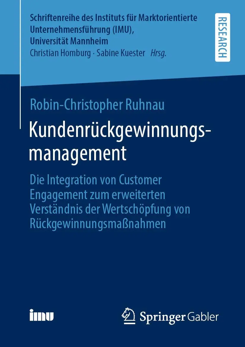 Cover: 9783658340421 | Kundenrückgewinnungsmanagement | Robin-Christopher Ruhnau | Buch