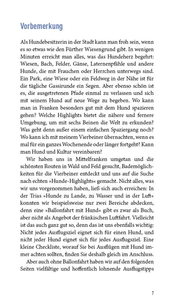 Bild: 9783747200421 | Ausflüge mit Hunden in Mittelfranken | Sigrun Arenz (u. a.) | Buch