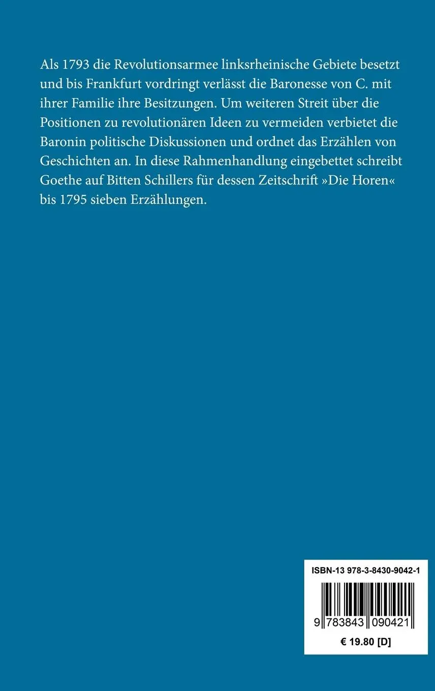 Rückseite: 9783843090421 | Unterhaltungen deutscher Ausgewanderten | Johann Wolfgang Goethe