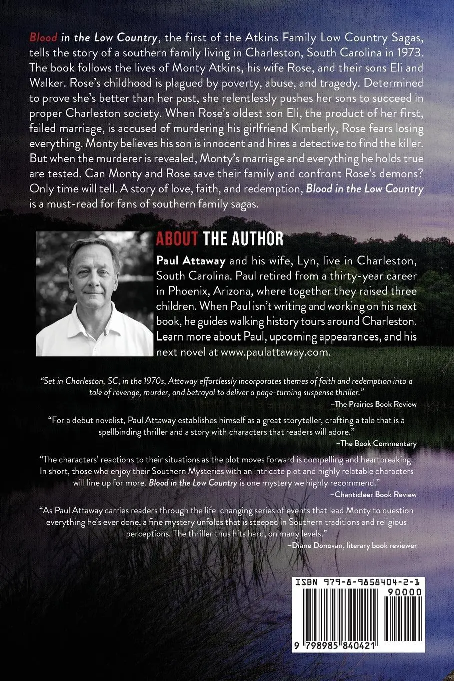 Rückseite: 9798985840421 | Blood in the Low Country | A Tension-Filled Family Saga Of Betrayal