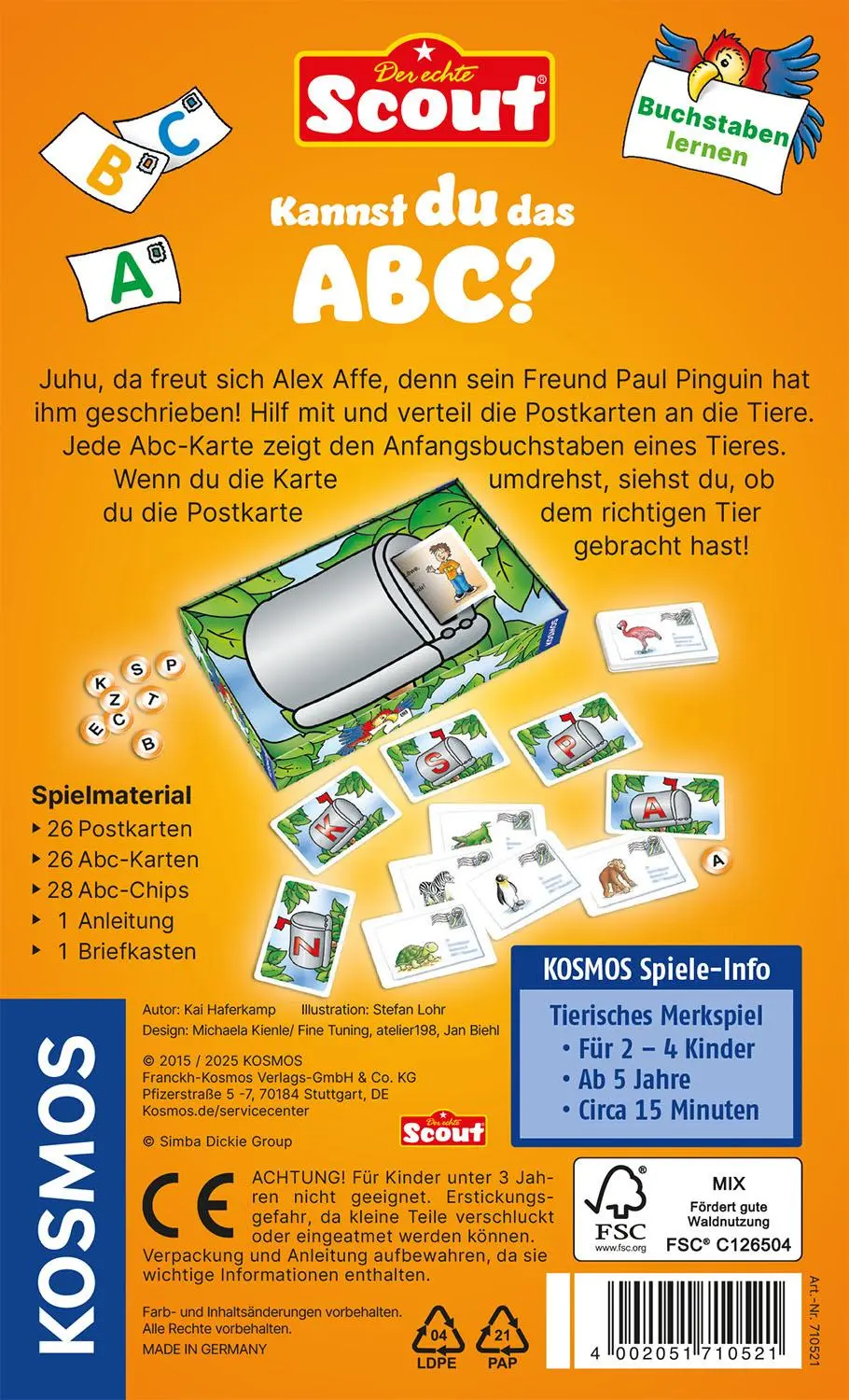 Bild: 4002051710521 | Kannst du das ABC? (Kinderspiel) | Tierisches Merkspiel | Haferkamp