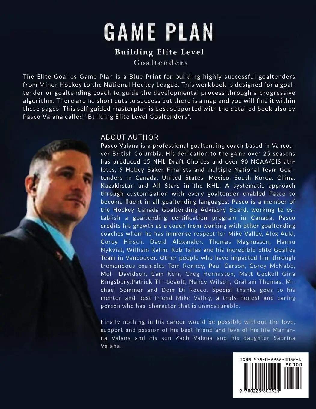 Rückseite: 9780228800521 | Game Plan | Building Elite Level Goaltenders Workbook | Pasco Valana