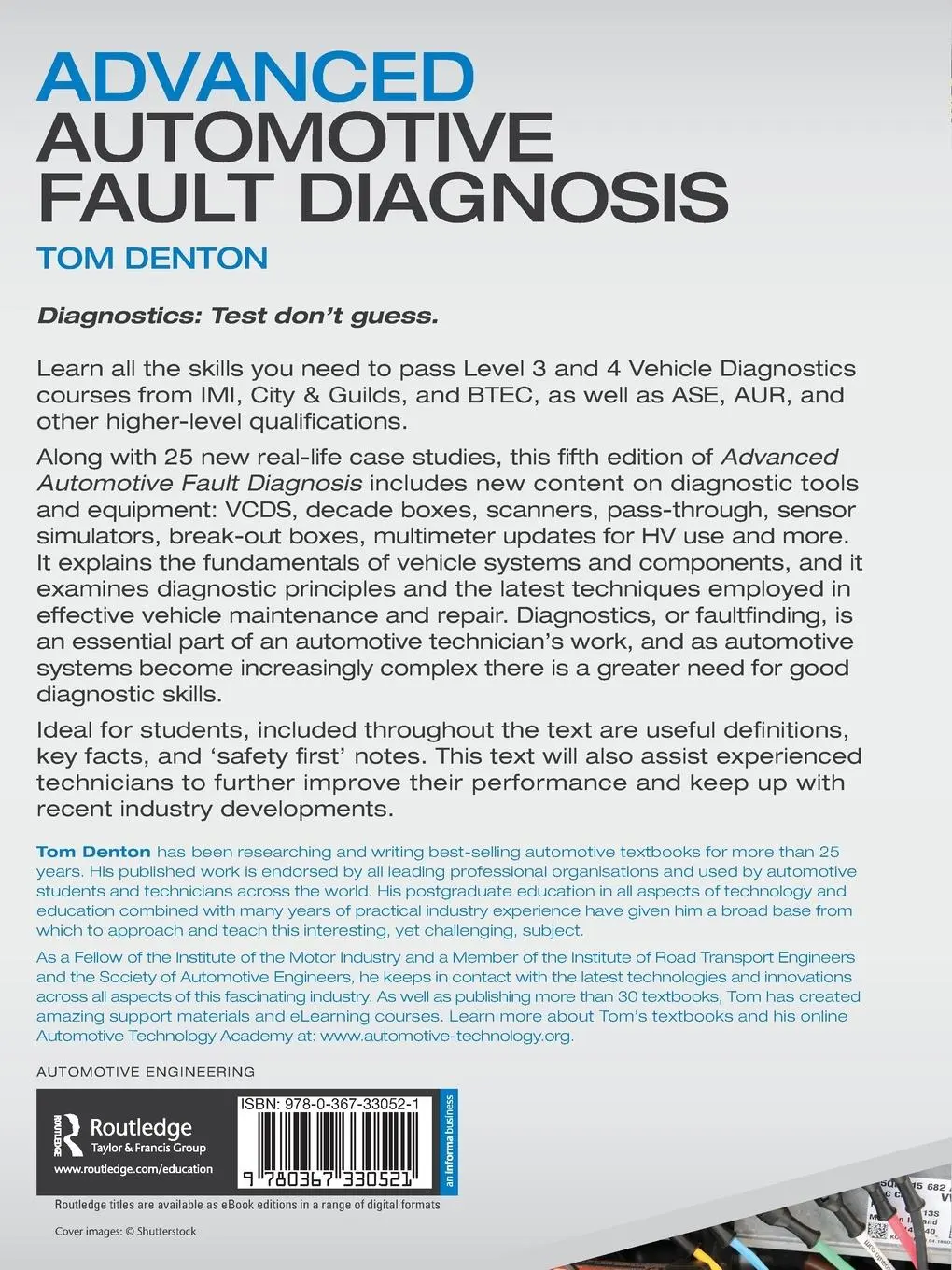 Rückseite: 9780367330521 | Advanced Automotive Fault Diagnosis | Tom Denton | Taschenbuch | 2020