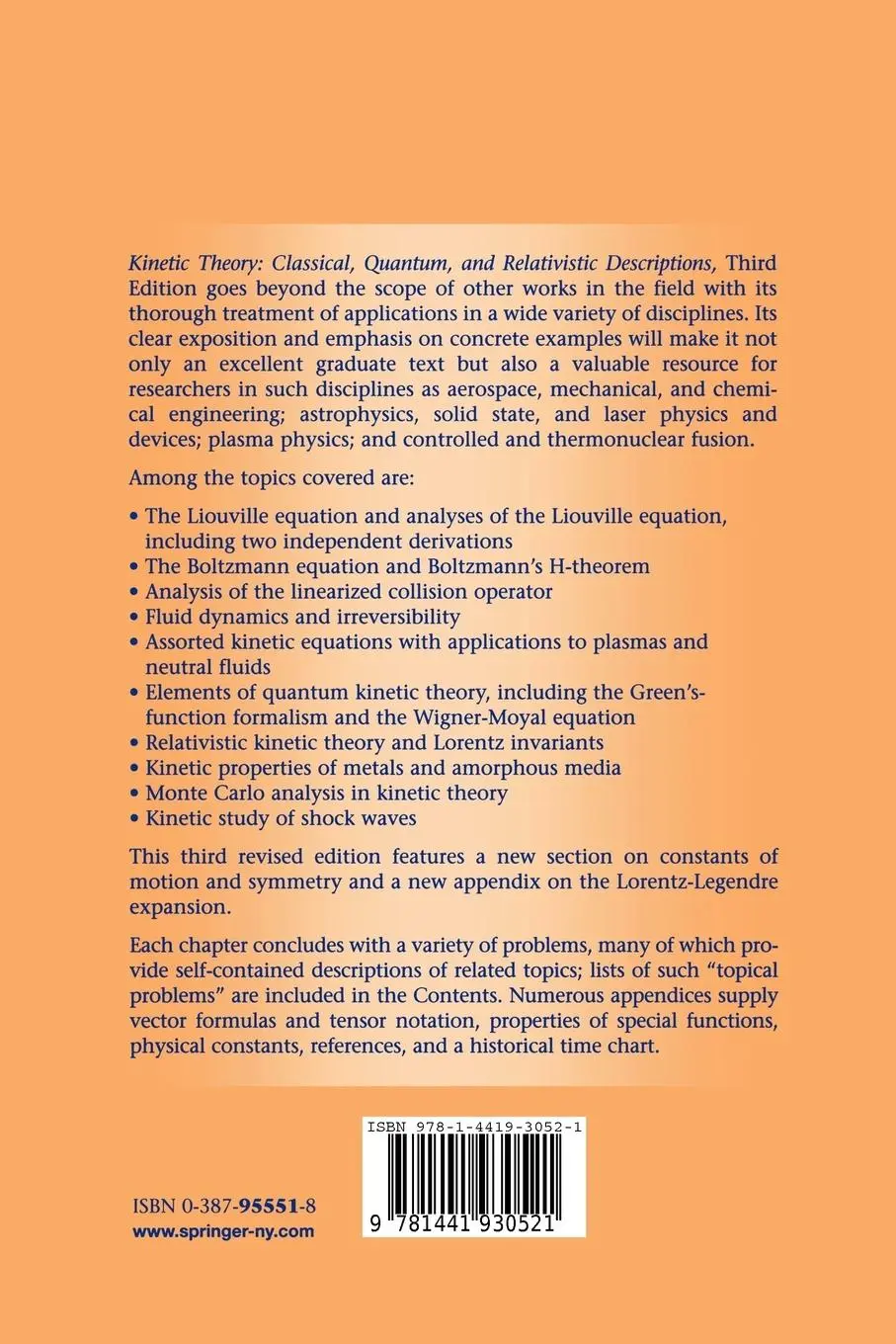 Rückseite: 9781441930521 | Kinetic Theory | Classical, Quantum, and Relativistic Descriptions