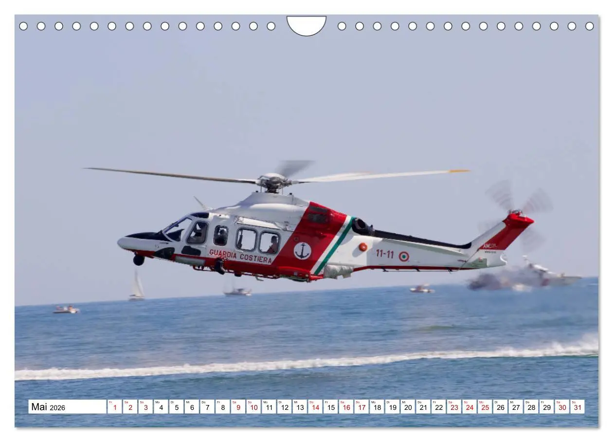 Bild: 9783457740521 | Hubschrauber in Action (Wandkalender 2026 DIN A4 quer), CALVENDO...
