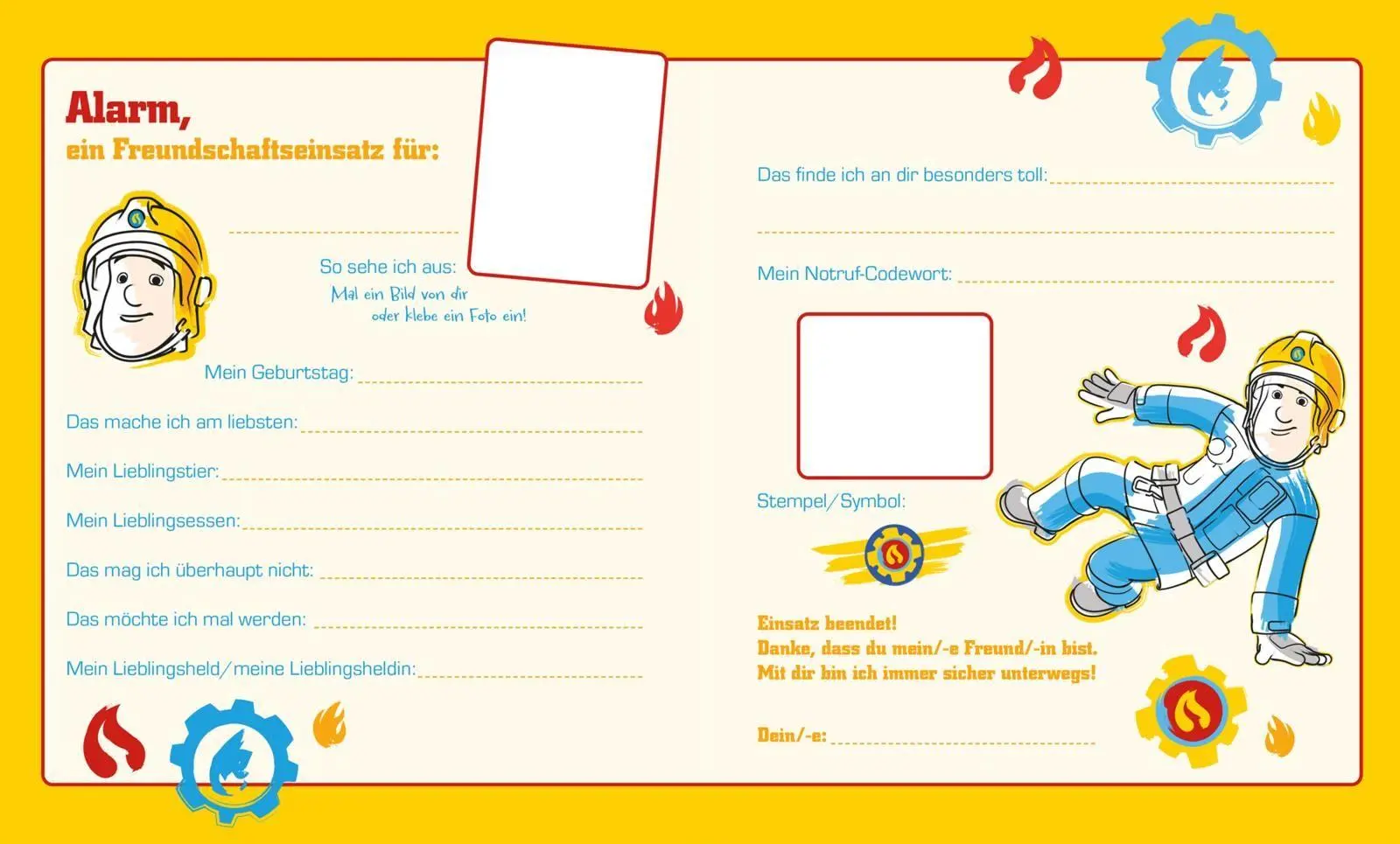 Bild: 9783845130521 | Feuerwehrmann Sam: Mein cooles Freundebuch | Buch | 64 S. | Deutsch