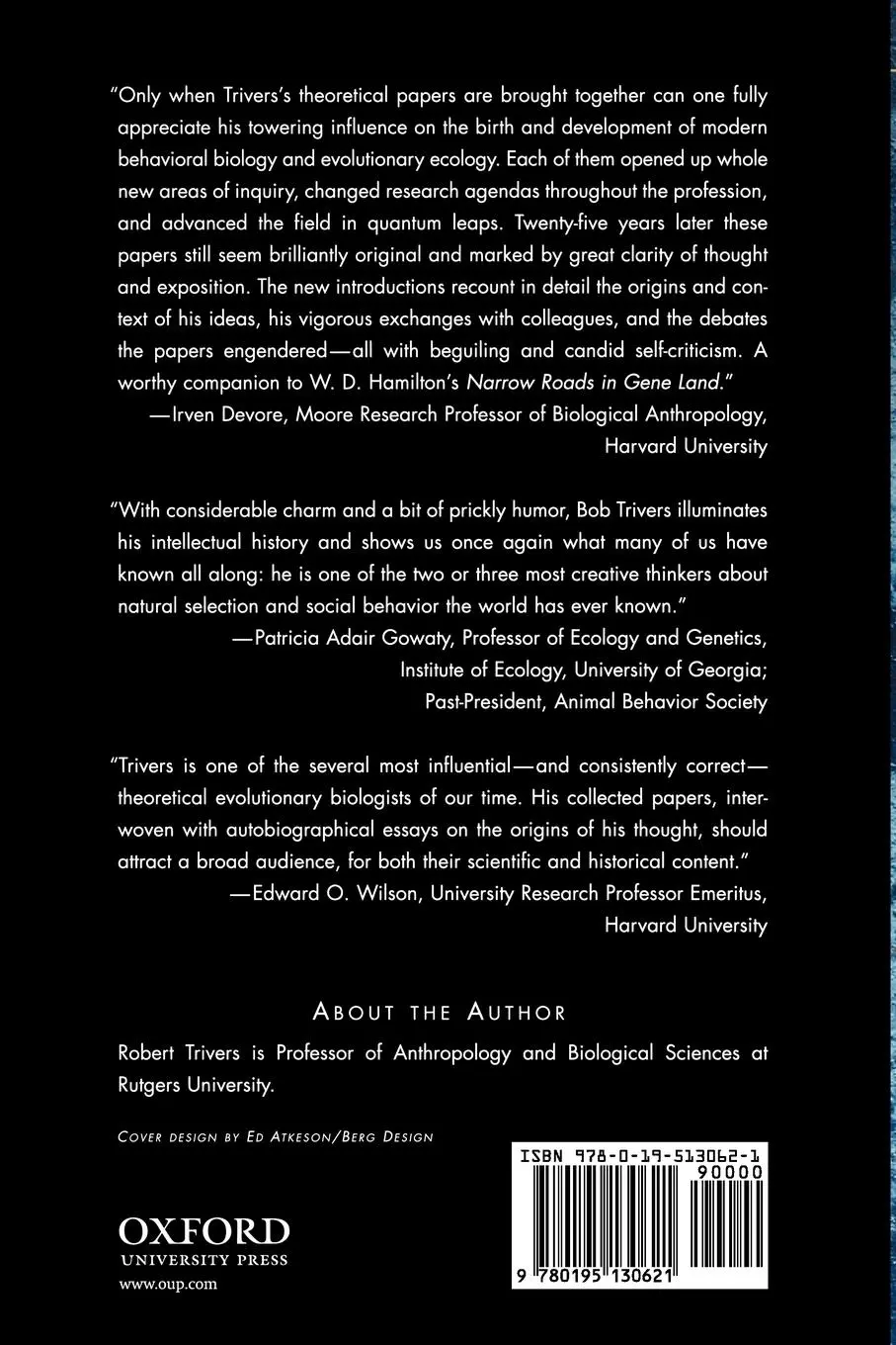Rückseite: 9780195130621 | Natural Selection and Social Theory | Robert Trivers | Taschenbuch
