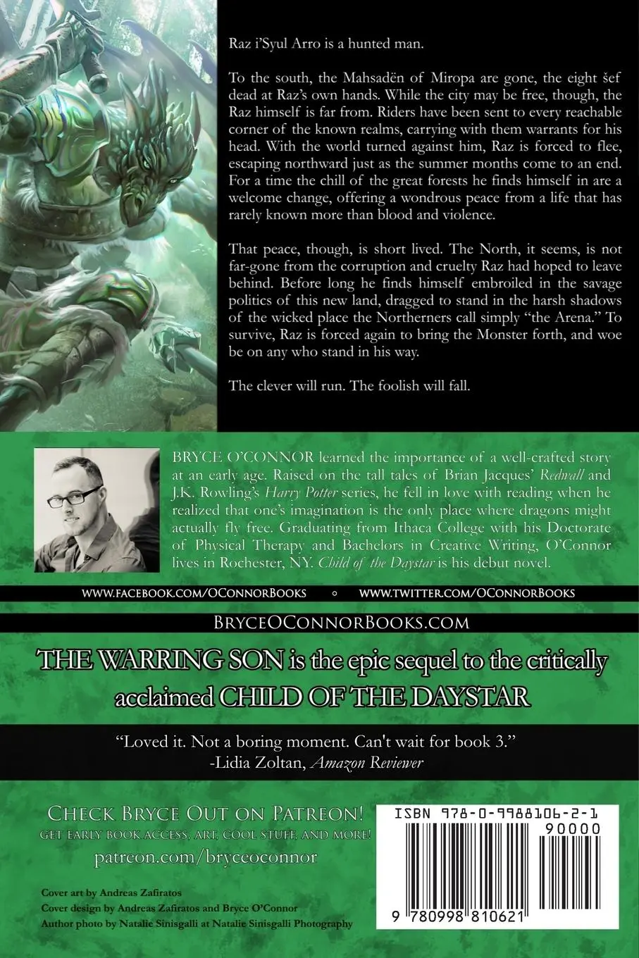 Rückseite: 9780998810621 | The Warring Son | Bryce O'Connor | Taschenbuch | Englisch | 2017