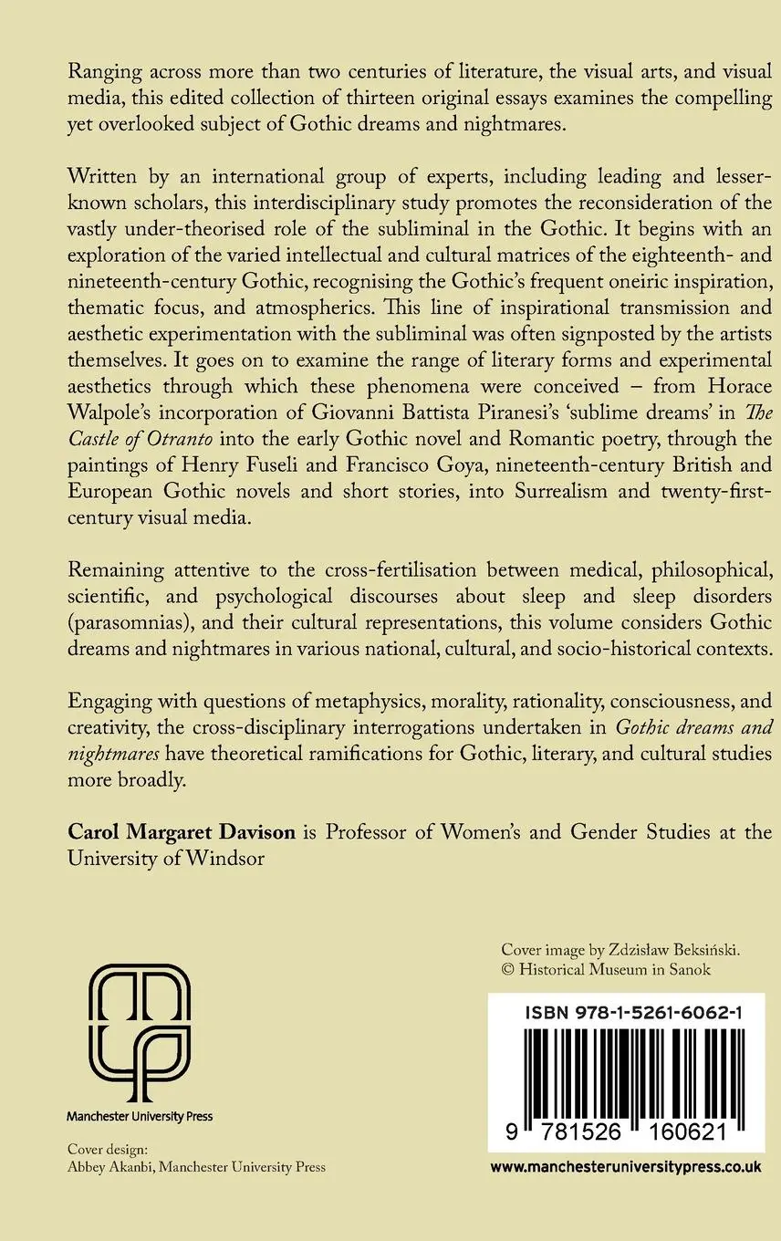 Rückseite: 9781526160621 | Gothic dreams and nightmares | Carol Davison | Buch | Englisch | 2024