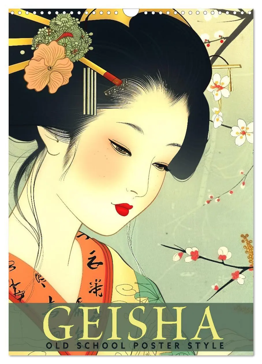 Cover: 9783457280621 | Geisha - Old School Poster Style (Wandkalender 2026 DIN A3 hoch),...