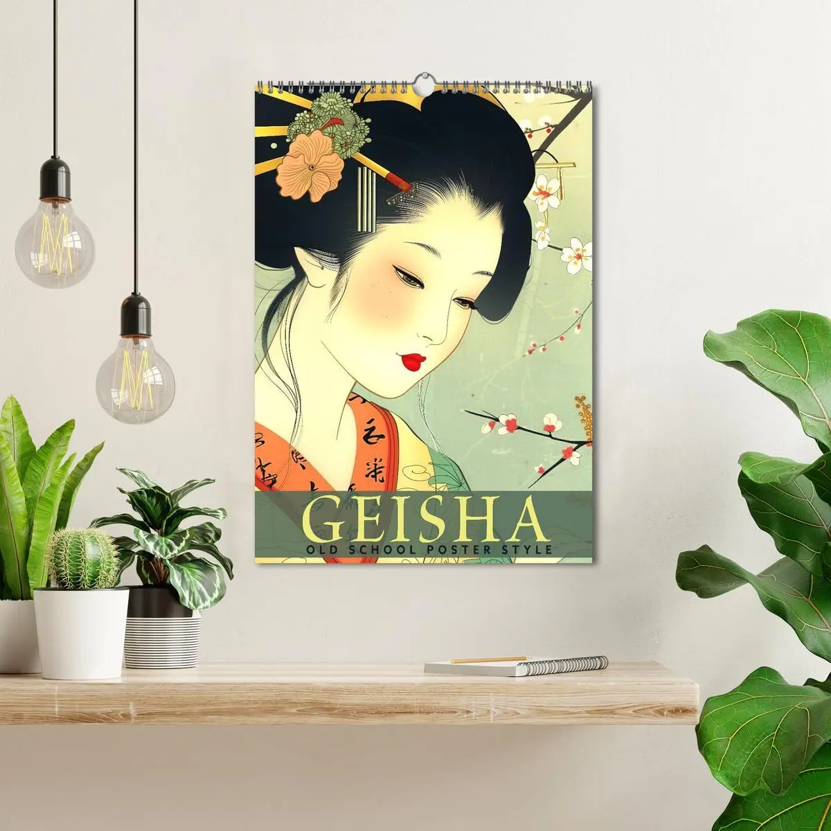 Bild: 9783457280621 | Geisha - Old School Poster Style (Wandkalender 2026 DIN A3 hoch),...