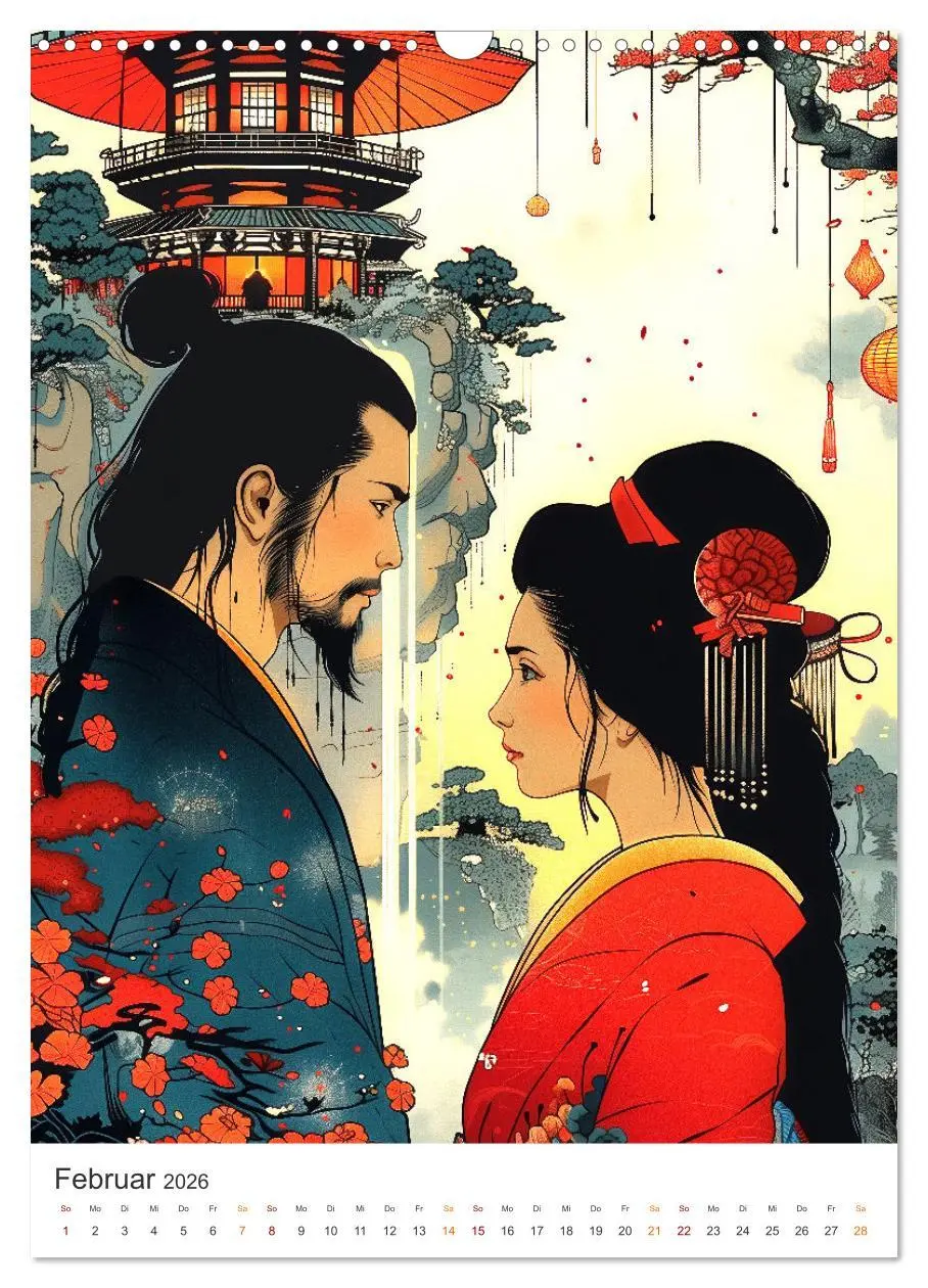 Bild: 9783457280621 | Geisha - Old School Poster Style (Wandkalender 2026 DIN A3 hoch),...