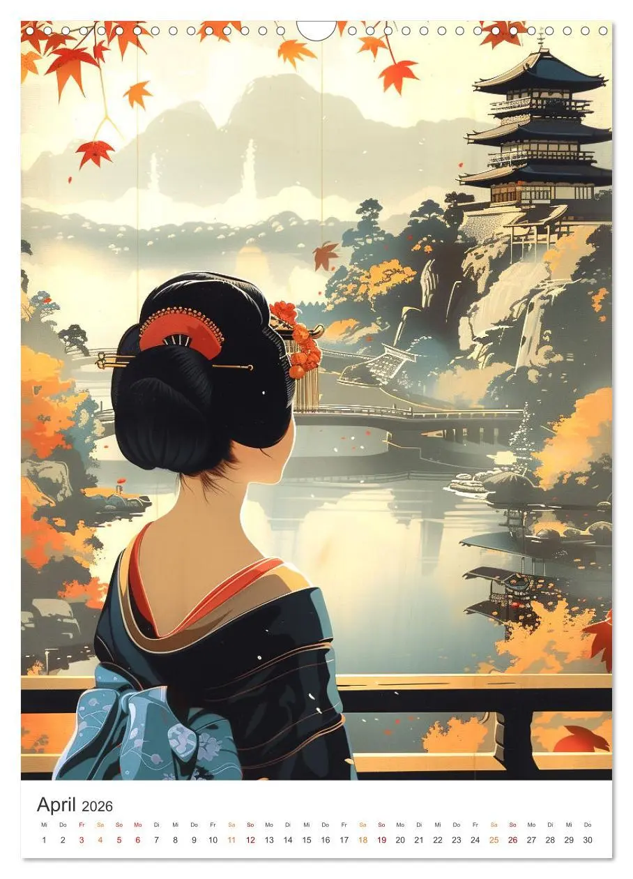 Bild: 9783457280621 | Geisha - Old School Poster Style (Wandkalender 2026 DIN A3 hoch),...