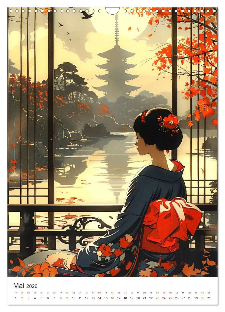 Bild: 9783457280621 | Geisha - Old School Poster Style (Wandkalender 2026 DIN A3 hoch),...