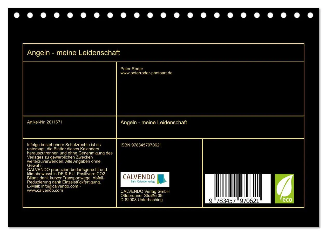 Bild: 9783457970621 | Angeln - meine Leidenschaft (Tischkalender 2026 DIN A5 quer),...