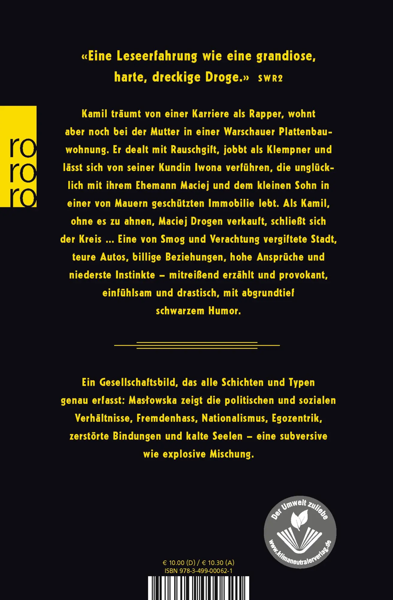 Rückseite: 9783499000621 | Andere Leute | Dorota Maslowska | Taschenbuch | 160 S. | Deutsch