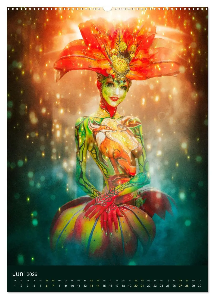 Bild: 9783516370621 | Bodypainting Adventures (Wandkalender 2026 DIN A2 hoch), CALVENDO...