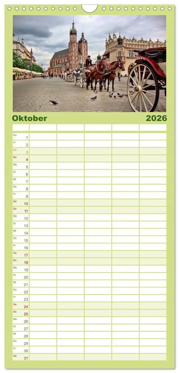 Bild: 9783516510621 | Familienplaner 2026 - Krakau - das polnische Florenz mit 5 Spalten...