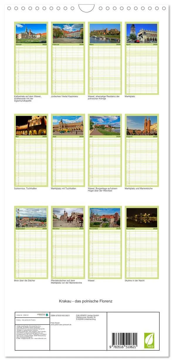 Bild: 9783516510621 | Familienplaner 2026 - Krakau - das polnische Florenz mit 5 Spalten...