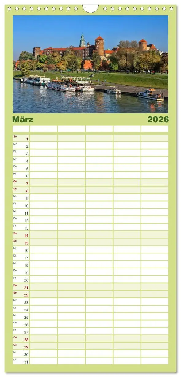 Bild: 9783516510621 | Familienplaner 2026 - Krakau - das polnische Florenz mit 5 Spalten...