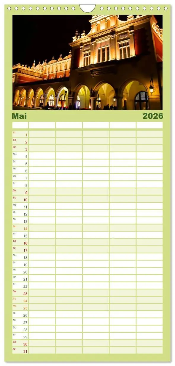 Bild: 9783516510621 | Familienplaner 2026 - Krakau - das polnische Florenz mit 5 Spalten...