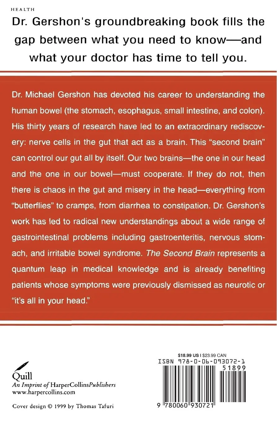 Rückseite: 9780060930721 | The Second Brain | Michael Gershon | Taschenbuch | Englisch | 2011