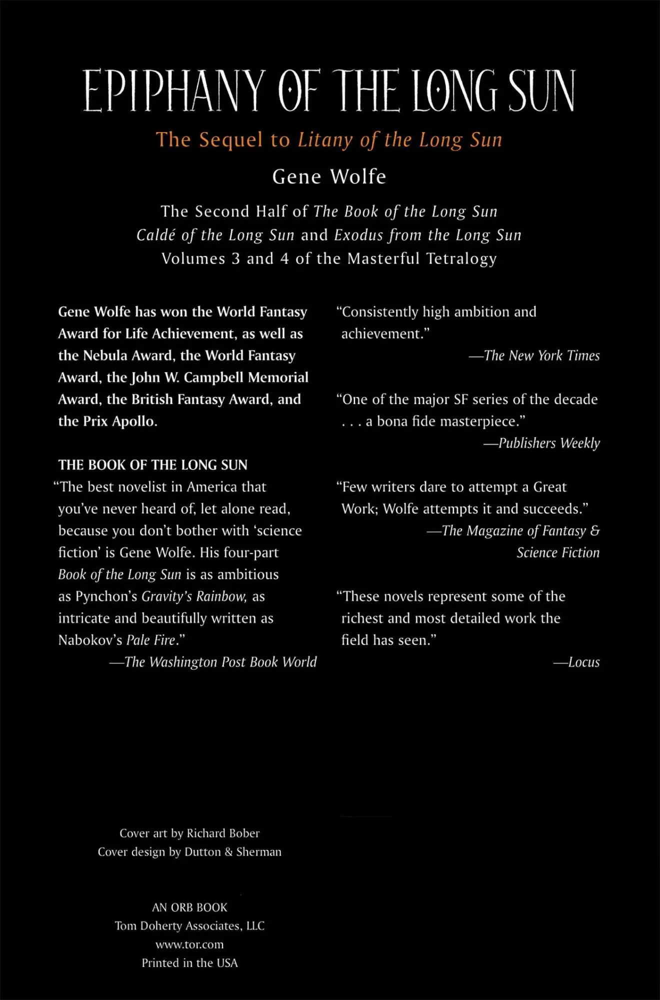 Rückseite: 9780312860721 | Epiphany of the Long Sun | Gene Wolfe | Taschenbuch | Englisch | 2001