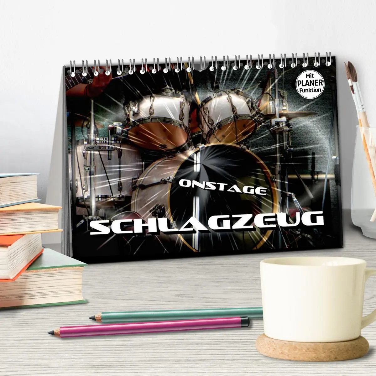 Bild: 9783457890721 | Schlagzeug onstage (Tischkalender 2026 DIN A5 quer), CALVENDO...