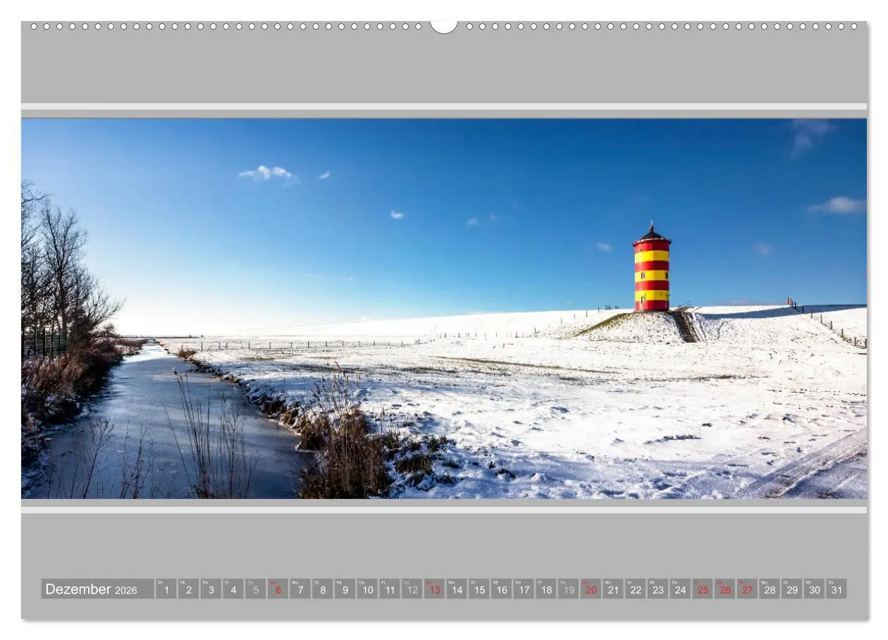 Bild: 9783457960721 | Der Pilsumer Leuchtturm (Wandkalender 2026 DIN A2 quer), CALVENDO...