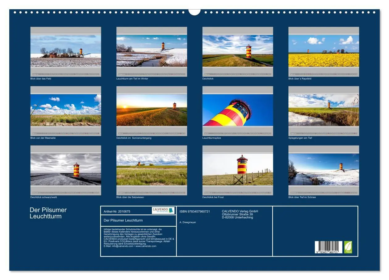 Bild: 9783457960721 | Der Pilsumer Leuchtturm (Wandkalender 2026 DIN A2 quer), CALVENDO...